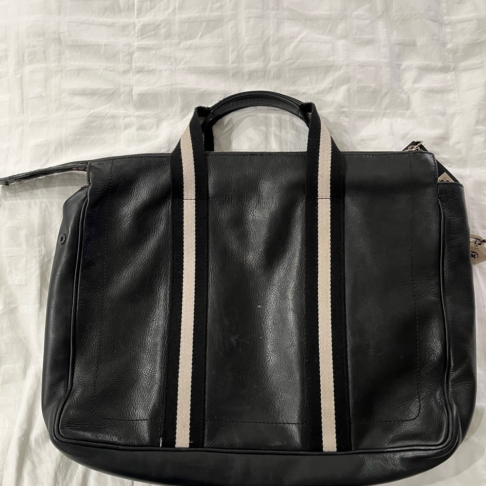 Bally leather portfolio bag with lock and key with Bally dust cover.  12x9 1/2